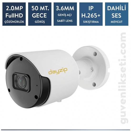 Dayzip DZ-2236 2MP IP Bullet Kamera Sesli